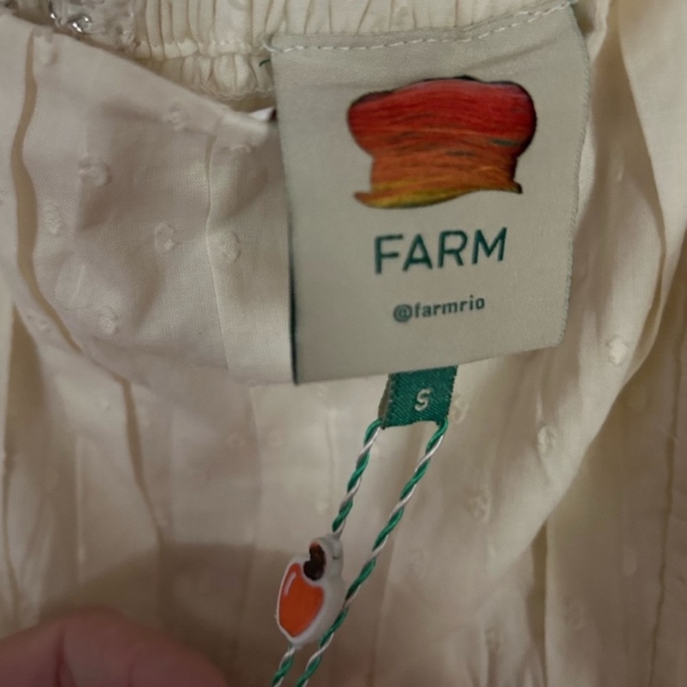 FARM Rio White Midi Dress with Multicolor Trim - Picture 4 of 6